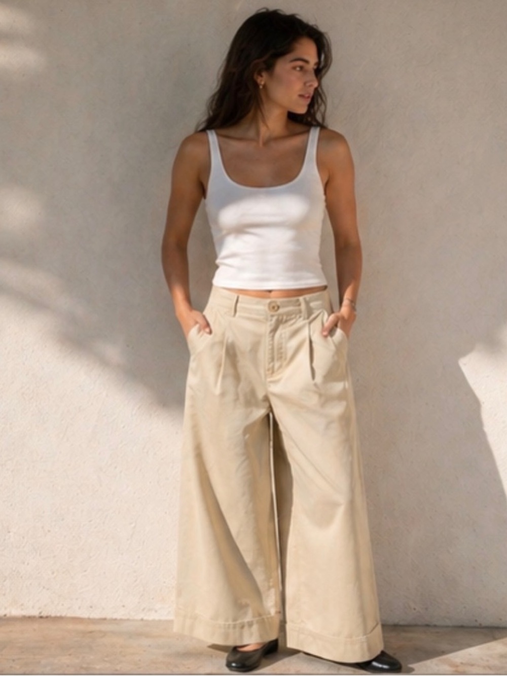 COS Light Khaki Chinos for women